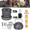 Outdoor Hiking Picnic Camping Cookware Set Picnic Stove Aluminum Pot Pans Kit
